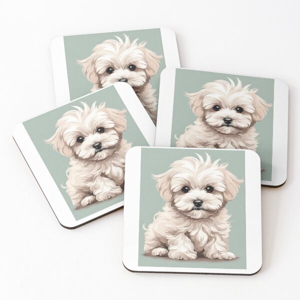 Item preview, Maltipoo fluffy puppy dog lover vintage designed and sold by SoulfulT.