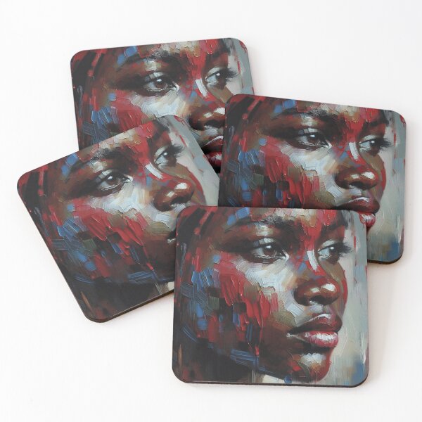 Item preview, Black African woman painted in oil designed and sold by WeLovePopArt.
