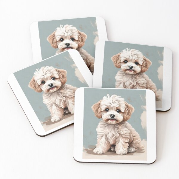 Item preview, Maltipoo sweet puppy dog lover vintage designed and sold by SoulfulT.