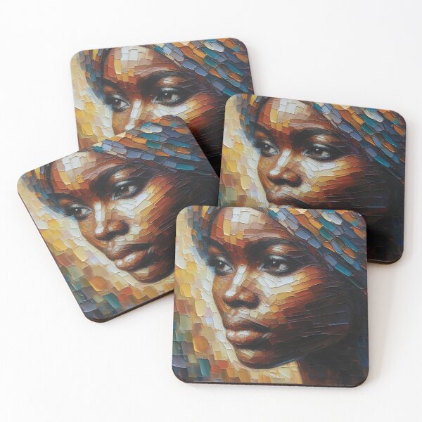 Item preview, Black African woman painted in oil designed and sold by WeLovePopArt.