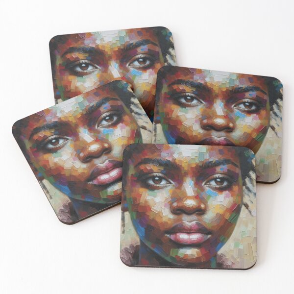 Item preview, Black African woman painted in oil designed and sold by WeLovePopArt.