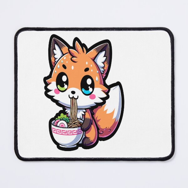 Item preview, Funny Fox Kawaii Eat Sushi Ramen Japanese Food Anime designed and sold by Artistoos.