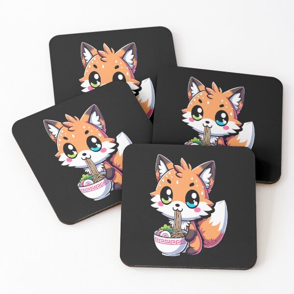 Item preview, Funny Fox Kawaii Eat Sushi Ramen Japanese Food Anime designed and sold by Artistoos.