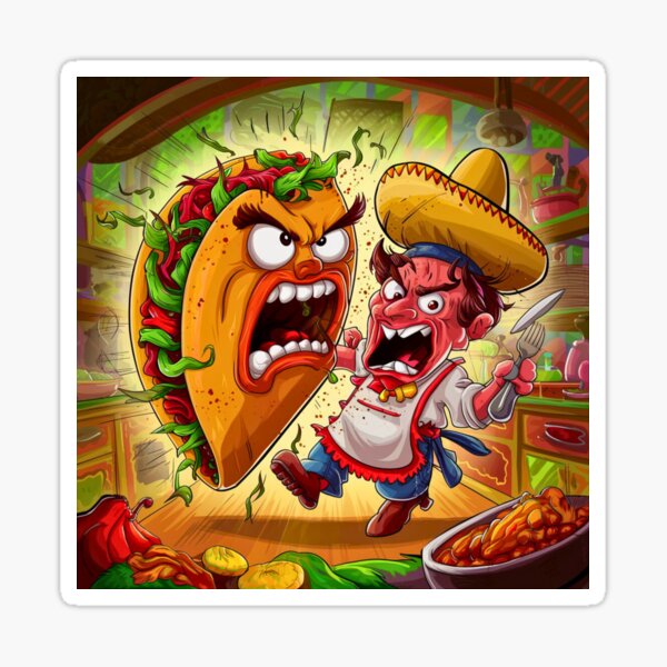 Item preview, Spicy Taco Attack  designed and sold by tshirtcutefunny.