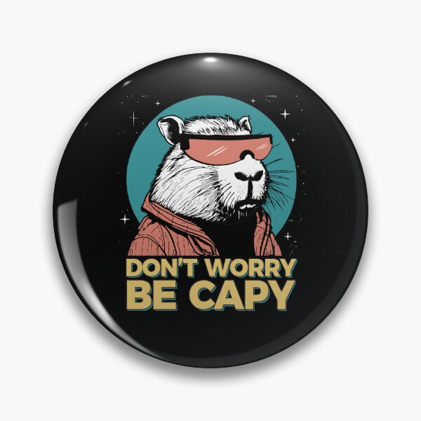 Item preview, Funny Capybara Don't Worry Be Capy Rodent Retro Vintage  designed and sold by alenaz.