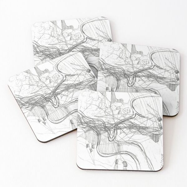 Item preview, river lines abstract designed and sold by Tereza Pilar  Art.