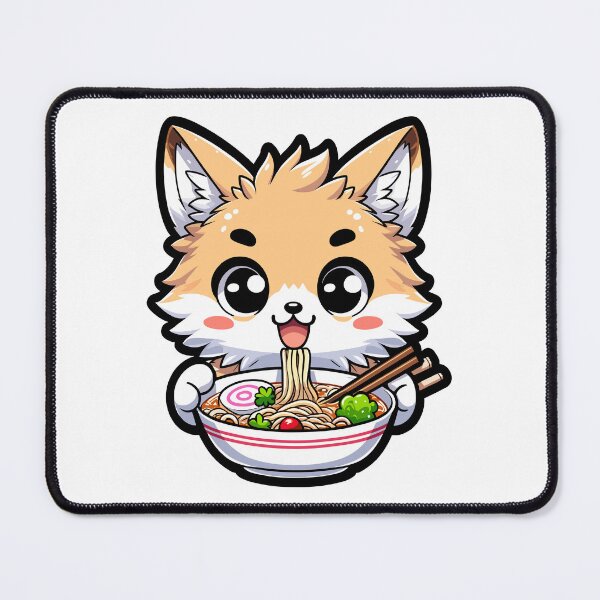 Item preview, Fox Kawaii Eat Sushi Japanese Food Anime designed and sold by Artistoos.
