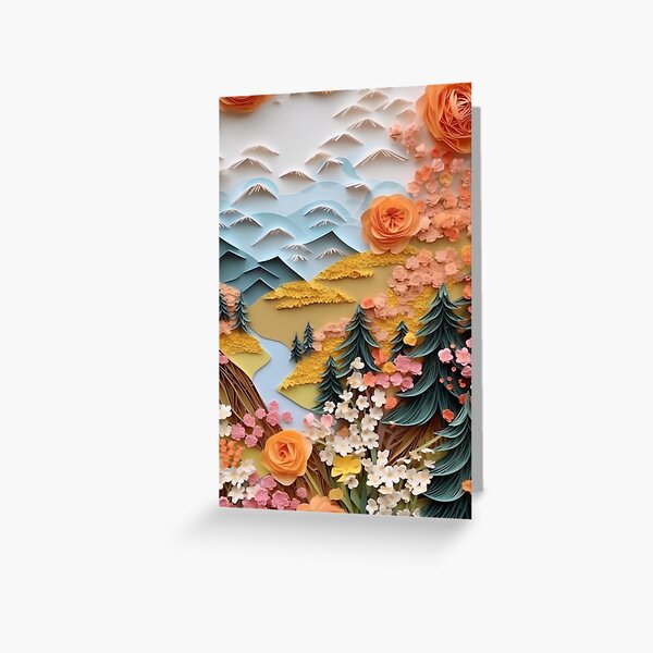 Item preview, Radiant Riverbank Revelry, Paper quill Folk Art  designed and sold by AmandaArcane.