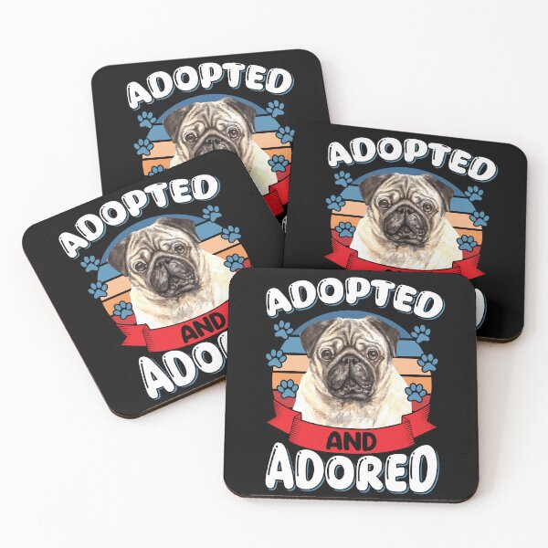 Item preview, Pug Dog Pet Owner Adopted And Adored Art Design Gift designed and sold by fantasticdesign.
