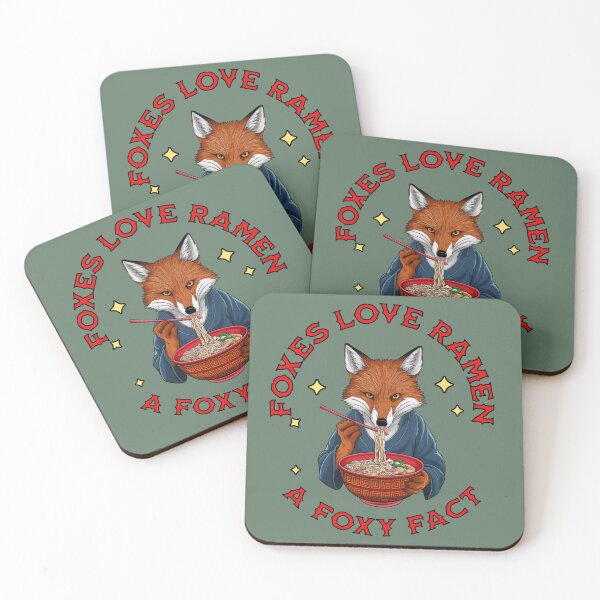 Item preview, Foxes Love Ramen a Foxy Fact T-Shirt designed and sold by KreativKulture.