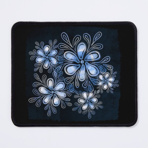 Item preview, Floral denim pattern designed and sold by InnnaMorata.