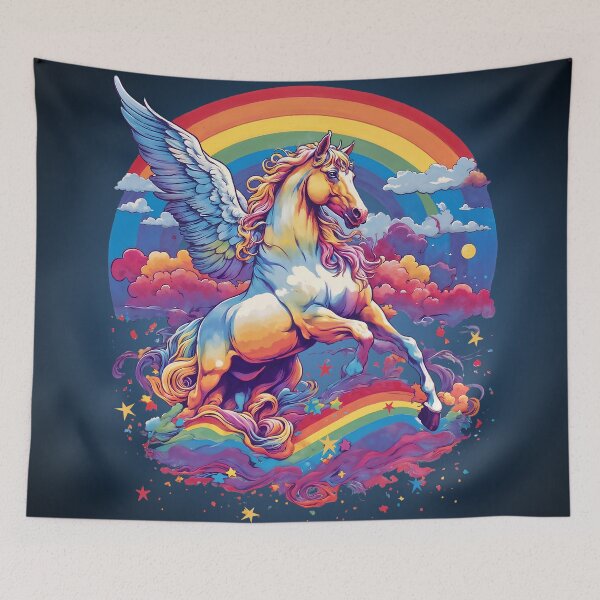 Item preview, Rainbow Pegasus 70s designed and sold by Eva Nev.