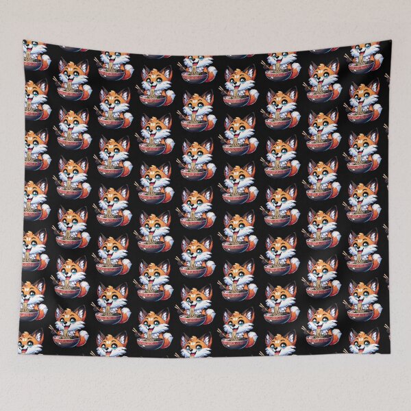 Item preview, Happy Fox Eat The Noodle Bowl's Ramen Japanese Food designed and sold by Artistoos.