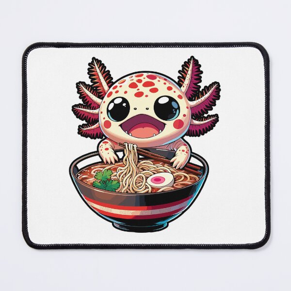 Item preview, Cute Axolotl Anime Eat The Noodle Bowl's Ramen Japanese Food designed and sold by Artistoos.