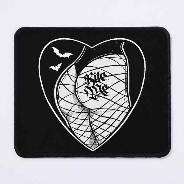Item preview, Bite My Gothic Booty - black and white sexy cartoon, comics butt, heart shaped sticker, dark red lingerie, designed and sold by SSINAMOON.