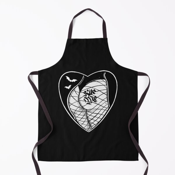 Item preview, Bite My Gothic Booty - black and white sexy cartoon, comics butt, heart shaped sticker, dark red lingerie, designed and sold by SSINAMOON.