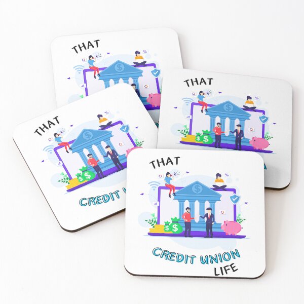 Item preview, Credit Union Life in Blue designed and sold by ReeReeDesigns.