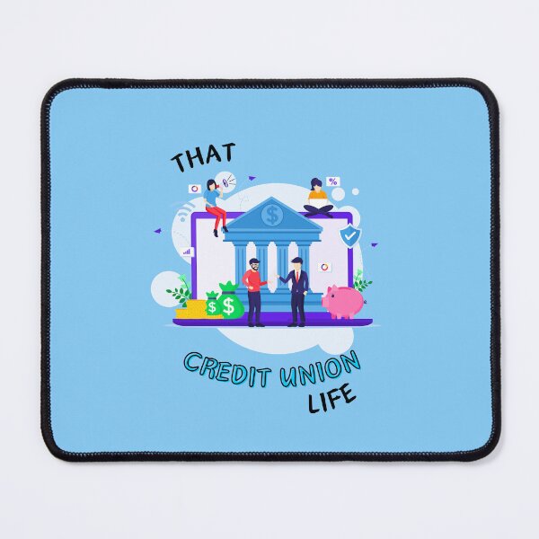 Item preview, Credit Union Life in Blue designed and sold by ReeReeDesigns.