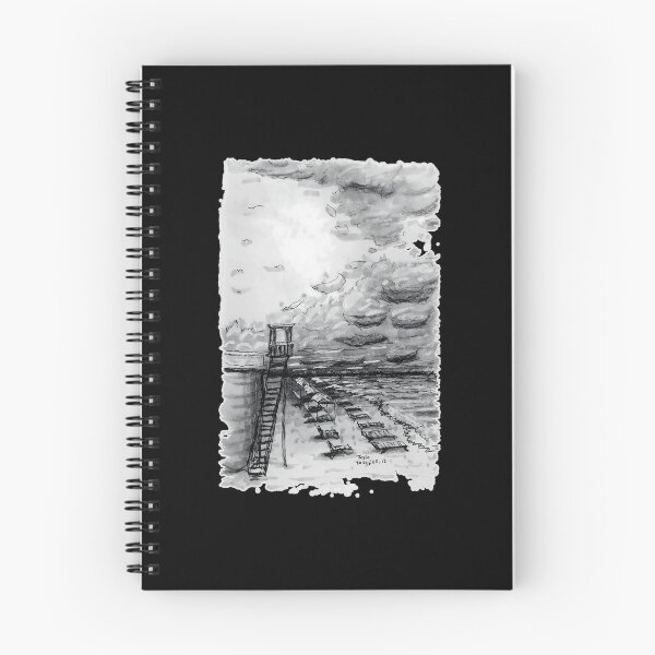 Item preview, Cancun Beach cloudy black and white designed and sold by JoseloRochaArt.