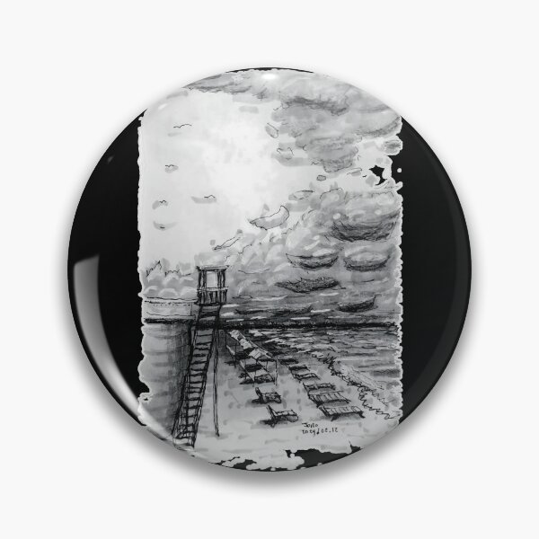 Item preview, Cancun Beach cloudy black and white designed and sold by JoseloRochaArt.