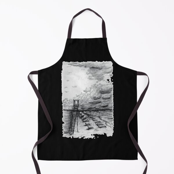 Item preview, Cancun Beach cloudy black and white designed and sold by JoseloRochaArt.
