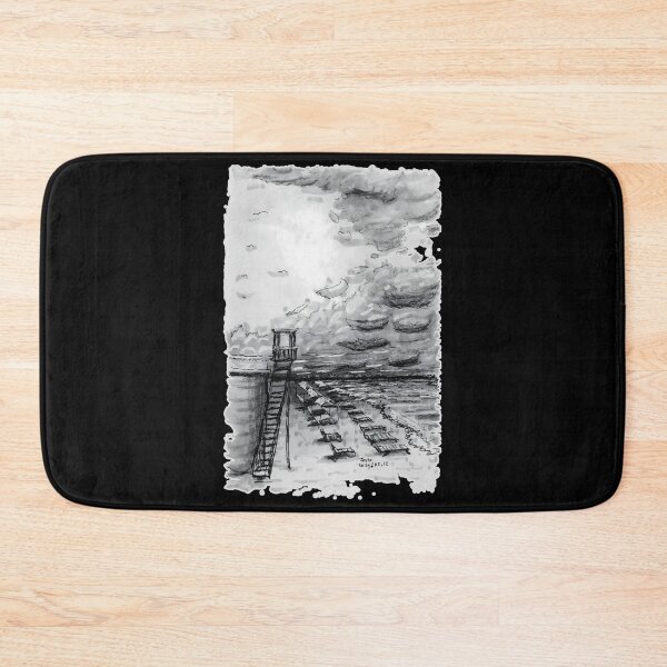 Item preview, Cancun Beach cloudy black and white designed and sold by JoseloRochaArt.