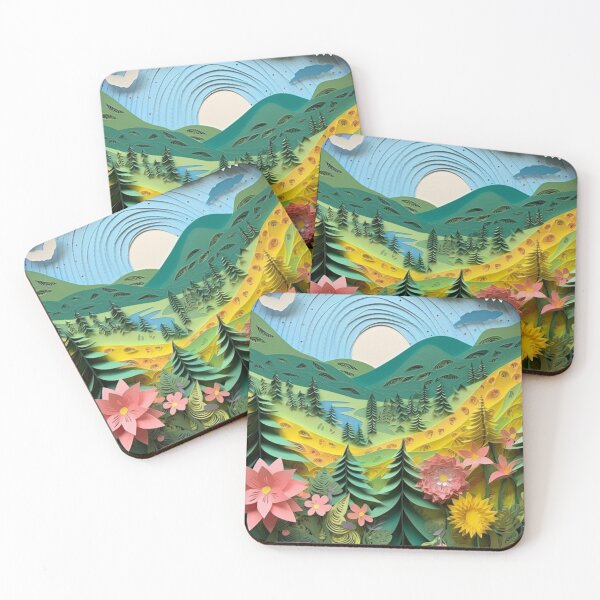 Item preview, Whimsical Wildflower Wonderland Springtime Paper Quilled Folk Art designed and sold by AmandaArcane.