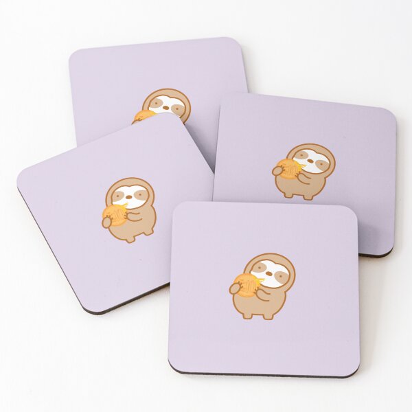 Item preview, Cute Korean Cheese Coin Bread Sloth  designed and sold by theslothinme.