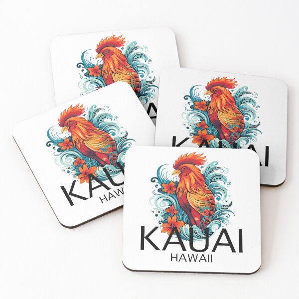 Item preview, Kauai Hawaii - Rooster (with Black Lettering) designed and sold by VelvetRoom.