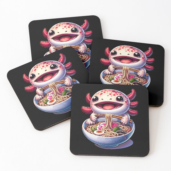Item preview, Cute Axolotl Kawaii Anime Eat The Noodle Bowl's Ramen Japanese Food designed and sold by Artistoos.