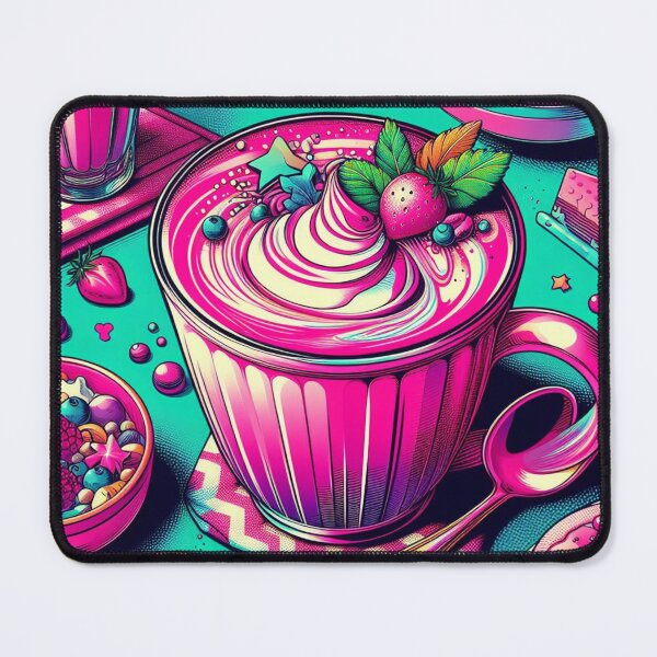 Item preview, Vibrant Pop Art Pink Latte designed and sold by StickerStudio27.