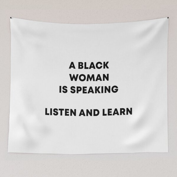 Item preview, A black woman is speaking Listen and learn designed and sold by ealathoan.