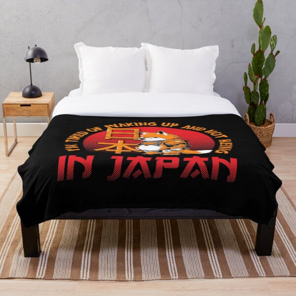 Item preview, I'm Tired of Waking Up and Not Being in Japan - Anime Lover drawing for Fox Lover and Asia Lover (kitsune dark version) designed and sold by Kraftees.
