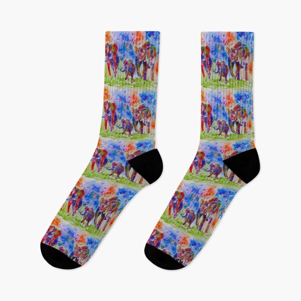 Item preview, Colourful Elephant Family designed and sold by Casimirasart.