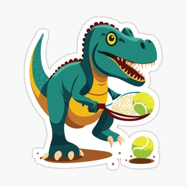 Item preview, A Dinosaur Playing Tennis designed and sold by shufflik.