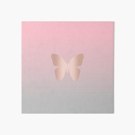 Elegant and modern rose gold butterfly design Art Board Print