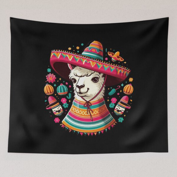 Item preview, Funny Llama Mexican Poncho, Cinco De Mayo Party,  Gift For Mexicans, 05 05 2024 designed and sold by ArtByKatti.