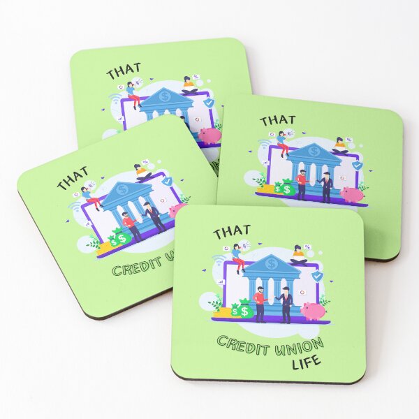 Item preview, Credit Union Life in Green designed and sold by ReeReeDesigns.