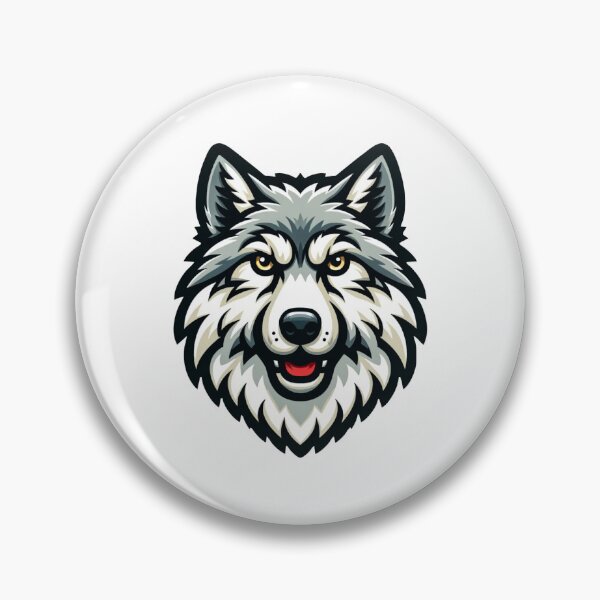 Item preview, Colorful Cartoon Wolf Face Illustration designed and sold by psychcyberpunk.