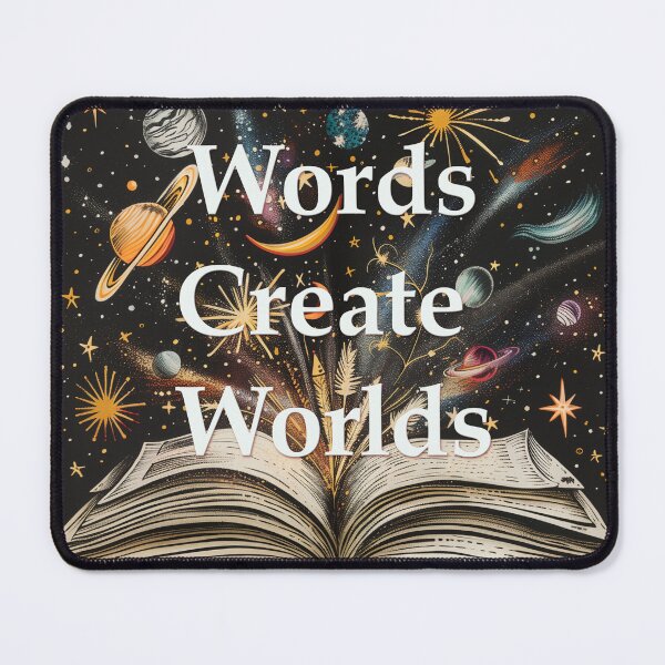 Item preview, Words Create Worlds Sticker designed and sold by Kelly Gammon.