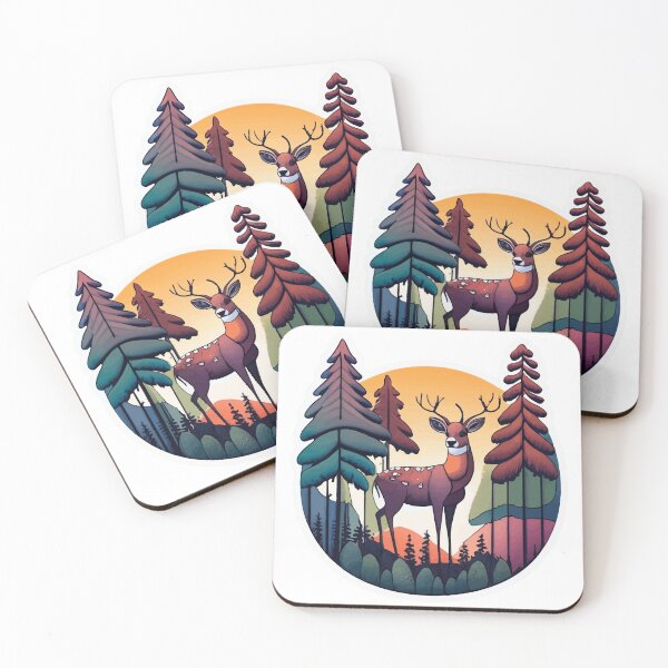 Item preview, Serene Forest Watercolor with Hidden Deer designed and sold by NiftyWrx.