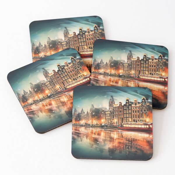Item preview, Amsterdam city wall art designed and sold by KarloCuki.