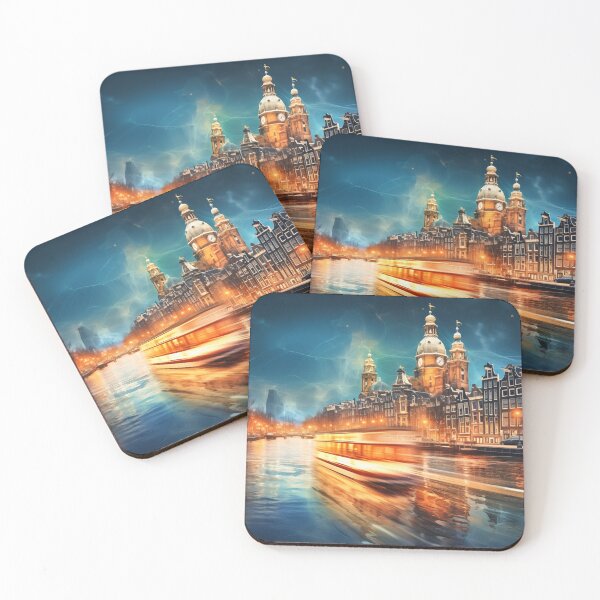 Item preview, Amsterdam city wall art designed and sold by KarloCuki.