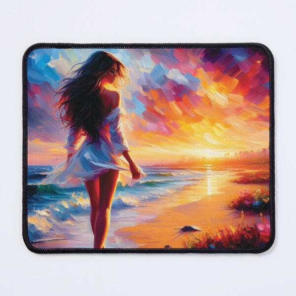 Item preview, Beautiful Woman walking on the Beach designed and sold by Starwebd.