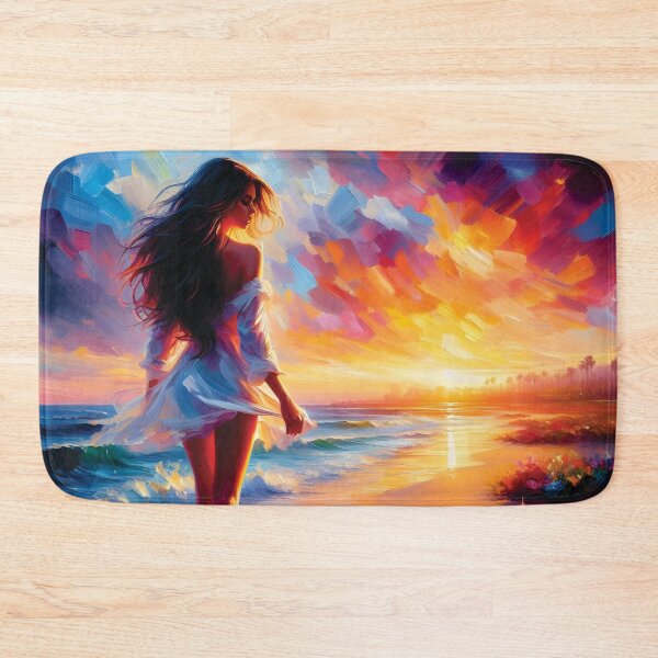 Item preview, Beautiful Woman walking on the Beach designed and sold by Starwebd.