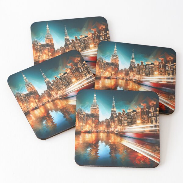 Item preview, Amsterdam city wall art designed and sold by KarloCuki.