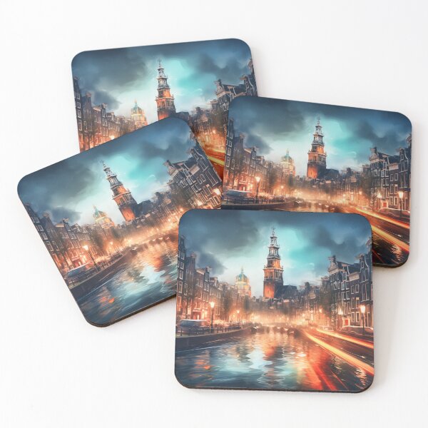 Item preview, Amsterdam city wall art designed and sold by KarloCuki.