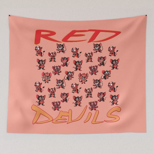 Item preview, Funny red devils pattern design designed and sold by AlchemyColor.