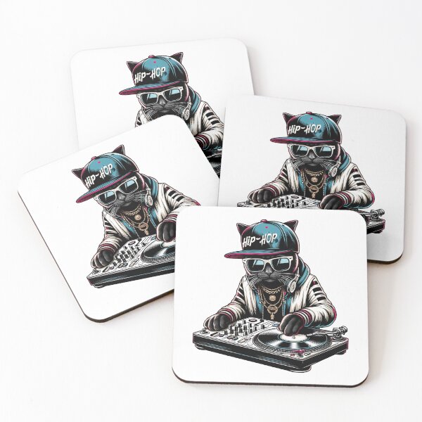 Item preview, Hip Hop cat dj designed and sold by RetroPop23.