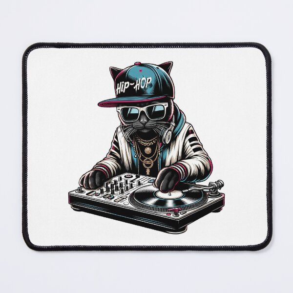 Item preview, Hip Hop cat dj designed and sold by RetroPop23.